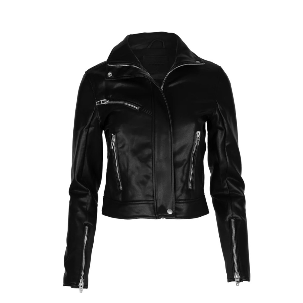 BLANK NYC- Faux Leather Moto Jacket- size small- black- NWOT